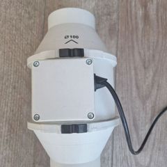 Hon&Guan HF-100P 100mm Inline Duct Fan / Extractor Fan