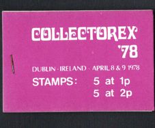 1978 Ireland Collectorex  8th & 9th April 1978 Commemorative Exhibition Booklet with definitive stamps booklet panes mint never hinged (MNH) No 385