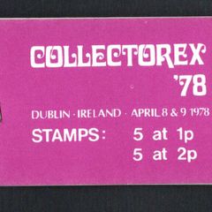 1978 Ireland Collectorex  8th & 9th April 1978 Commemorative Exhibition Booklet with definitive stamps booklet panes mint never hinged (MNH) No 385