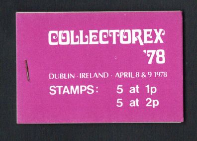 1978 Ireland Collectorex  8th & 9th April 1978 Commemorative Exhibition Booklet with definitive stamps booklet panes mint never hinged (MNH) No 385