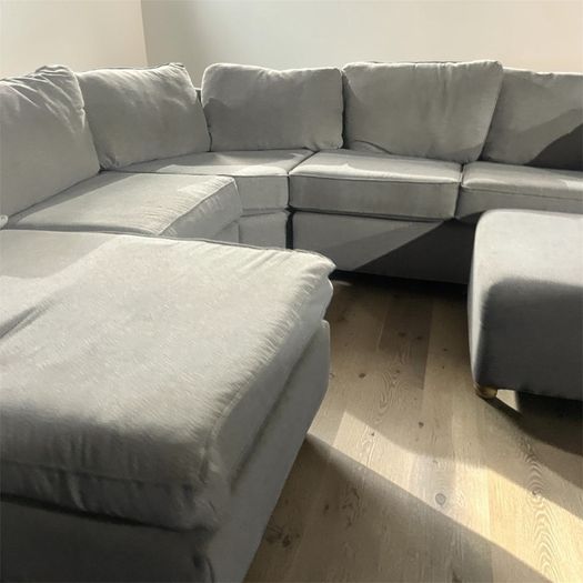 Grey corner sofa set couch