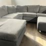 Grey corner sofa set couch Image 2
