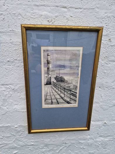 Artists signed print  limited edition number 1 of 7 Print  Plymouth Hoe by Iain Urquhart