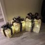 Set of 3 Illuminated Christmas Presents Decor for Indoor Use Image 2