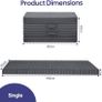 Folding Floor Mattress Single 190x90cm, 4-Fold High Density Foam Foldable Futon Mattress with Washable Cover, Wide Stripe Plush Portable Guest Bed for Travel Camping, Grey Image 2