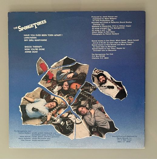 The Spongetones - Torn Apart (indie Us pressing). Legendary Beatles-influenced power pop band. Very highly regarded release - check themOut on YouTube. Bargain!