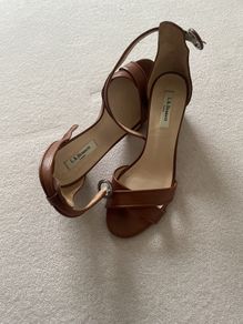 LK Bennett brown leather sandals Size 39