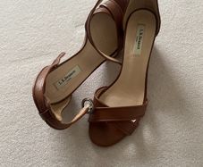 LK Bennett brown leather sandals Size 39