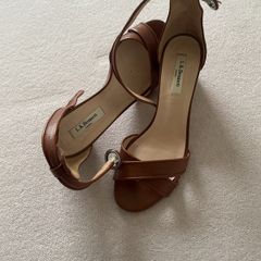 LK Bennett brown leather sandals Size 39