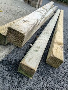 Timber pergola posts