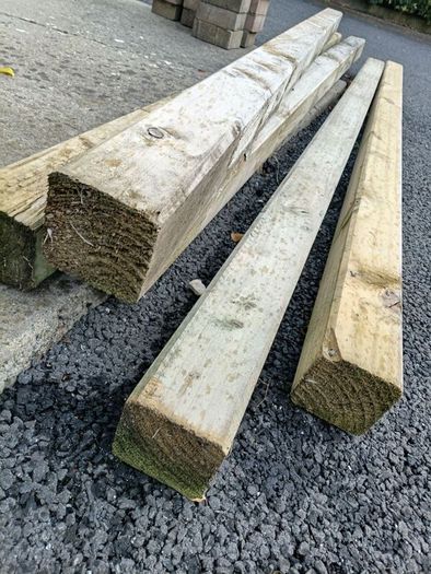 Timber pergola posts