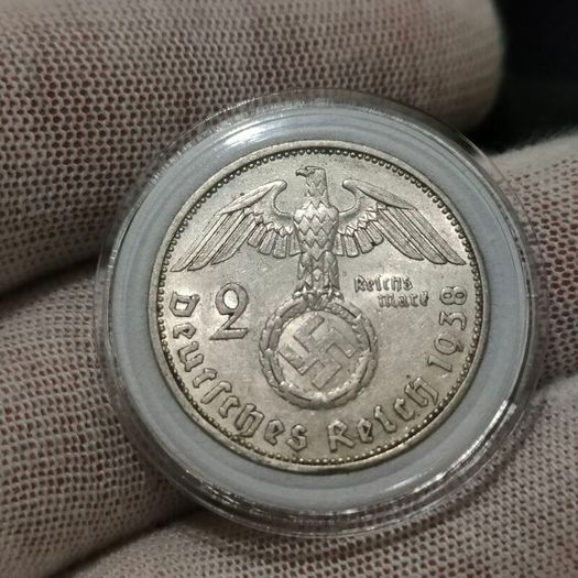 2 Reichsmark 1938 A Berlin WW2 Silver Coin third Reich