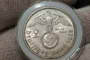 2 Reichsmark 1938 A Berlin WW2 Silver Coin third Reich