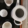 1L tea pot with 4 mugs white Image 3