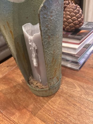 Metal verdigris wall sconce