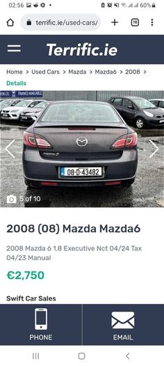 2008 Mazda 6 1.8 Executive Petrol