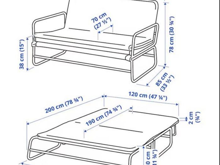 Sofa-bed Ikea HAMMARN