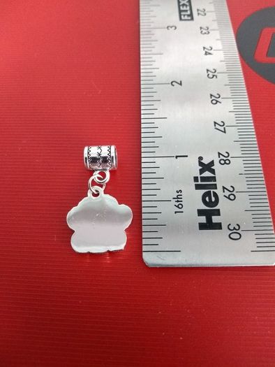 Blue Enamel Dog's Paw Pendant / Charm for Pandora Style Bracelet