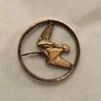 Hand Cut Farthing Coin Pin Badge Image 2