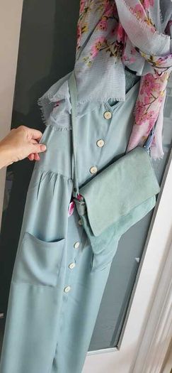 KRABI acqua button front midi Sz 46 (Fit 16-18UK)