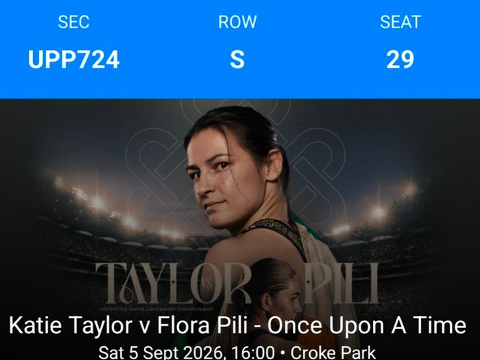 Katie Taylor Tickets Face Value