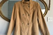 Vintage Per Una Italian Fabric Long Coat Camel beige Colour UK 10