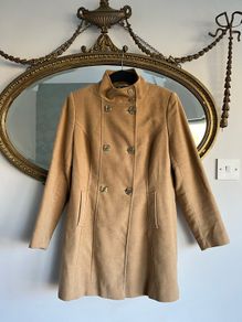 Vintage Per Una Italian Fabric Long Coat Camel beige Colour UK 10