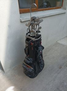 Golf clubs and bag