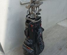 Golf clubs and bag