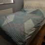 White Leather Double Sleigh Bed Image 2