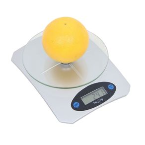 New Digital LCD Glass Electronic Kitchen Weighing Balance Scale 5kg / 1g #1234