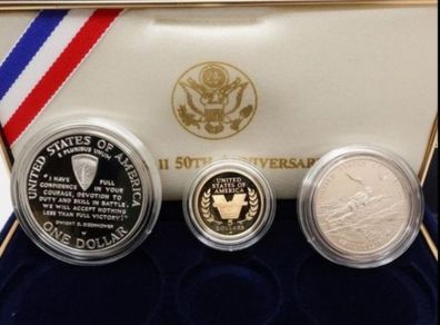 USA 1995 Gold Coin 5 Dollar Set WW2 Low Mintage