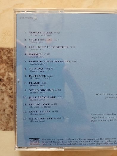 Ronnie Laws CD (Blue Note) - The Best Of