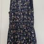 Apricot Floral Navy Dress Image 3