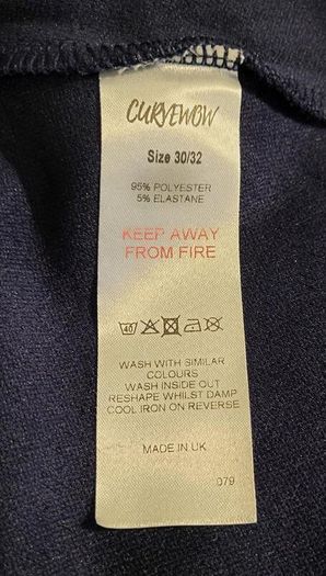 CurveWow navy dress, Size 30-32, BNWT