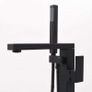Freestanding Bathtub Faucet Black Stainless Steel 90 cm Image 4