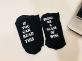 If You Can Read This Bring Me A Glass Of Wine Funny Socks Great Gift Present