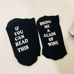 If You Can Read This Bring Me A Glass Of Wine Funny Socks Great Gift Present