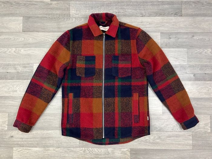 Revolution Denmark Plaid Check Bomber Jacket Mens Medium