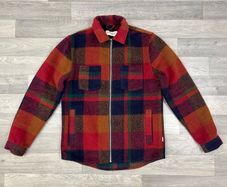 Revolution Denmark Plaid Check Bomber Jacket Mens Medium