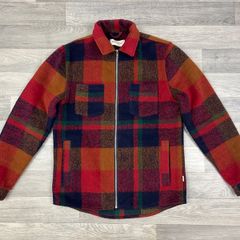 Revolution Denmark Plaid Check Bomber Jacket Mens Medium