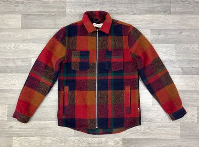 Revolution Denmark Plaid Check Bomber Jacket Mens Medium