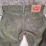 Levis 511 Cords Green Corduroy Pants Trousers Jeans White Tab Size W 28 L 32 Image 10