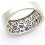 Vintage 925 Silver Amethyst Cluster Ring Image 4