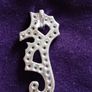 Silver 925, pendant "Seahorse" with rhinestones. Image 9