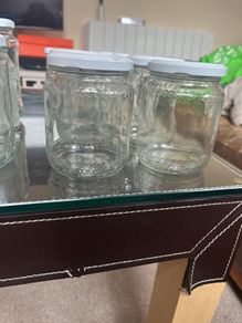 28 Glass Preserving Jars with Lids Various Sizes Job Lot