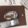Vintage agateware pottery Jersey clip brooch Image 2