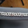 Iced Out Cuban Link Clover Bracelet 8 Inch Image 3