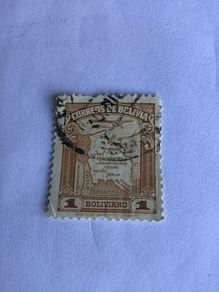 Old Bolivia stamp - 1 Boliviano