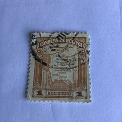 Old Bolivia stamp - 1 Boliviano